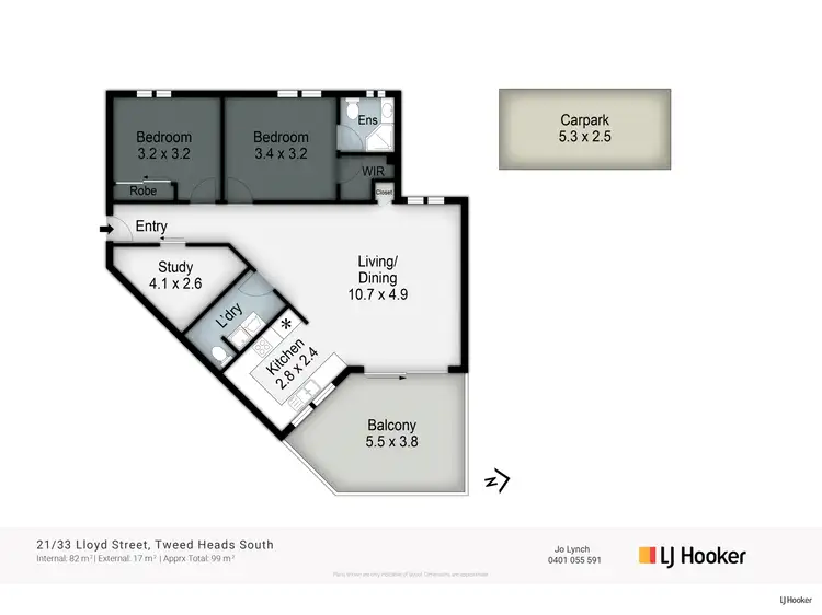 Floorplan of Homely unit listing, 21/33 Lloyd Street, Tweed Heads South NSW 2486