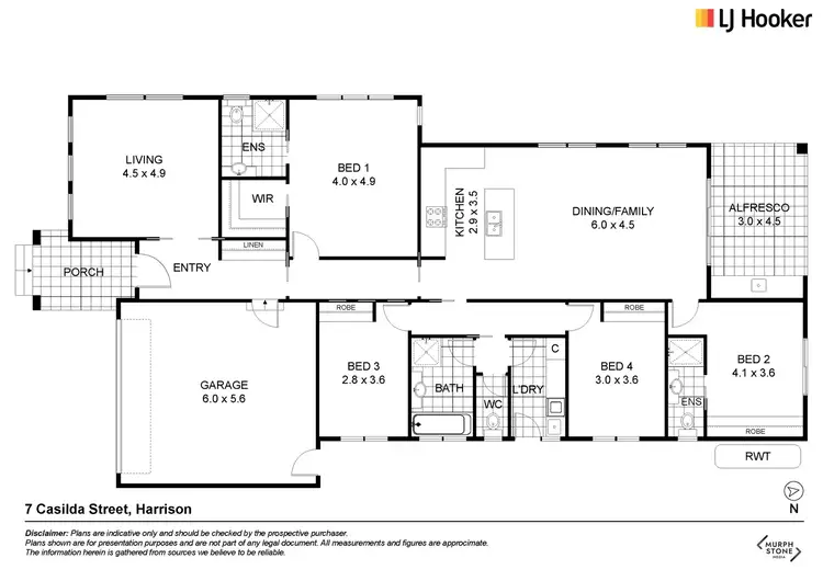 Floorplan of Homely house listing, 7 Casilda Street, Harrison ACT 2914