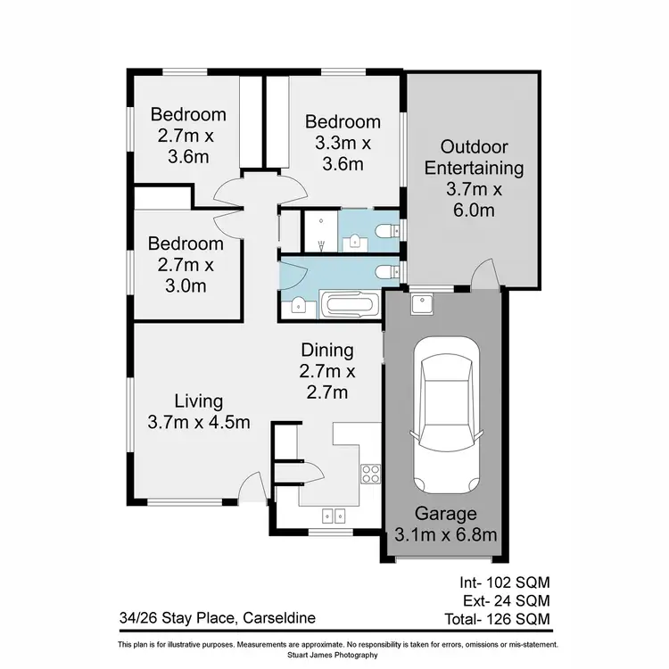 Floorplan of Homely villa listing, 34/26 Stay Place, Carseldine QLD 4034