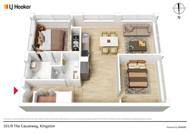 Floorplan of Homely unit listing, 101/9 The Causeway, Kingston ACT 2604