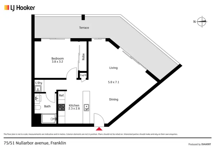 Floorplan of Homely unit listing, 75/51 Nullarbor Avenue, Franklin ACT 2913