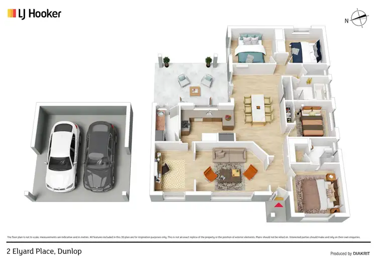 Floorplan of Homely house listing, 2 Elyard Place, Dunlop ACT 2615