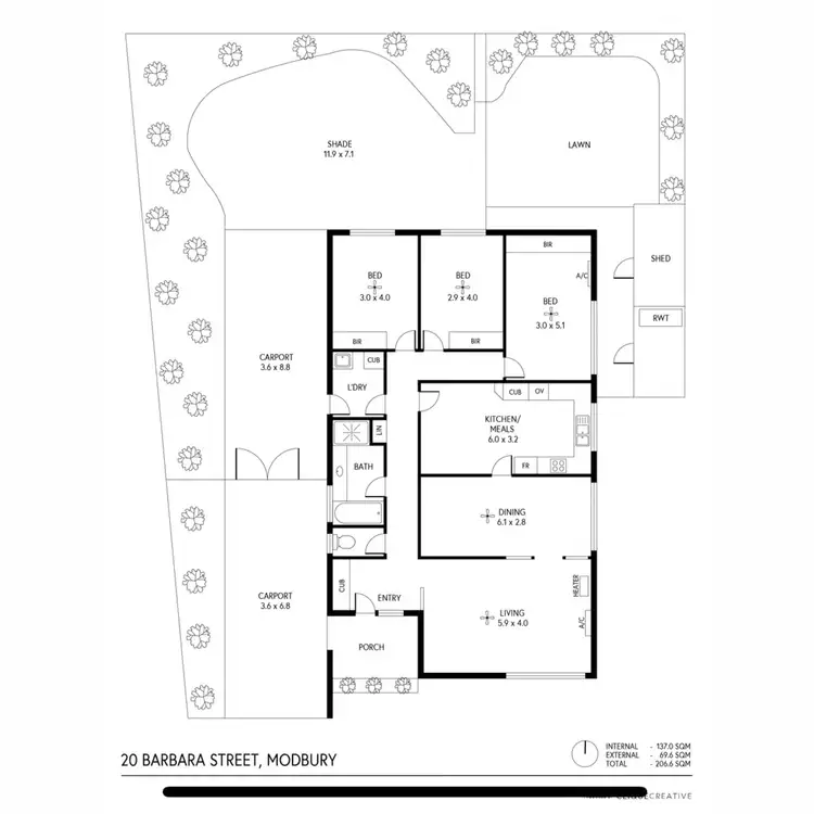 Floorplan of Homely house listing, 20 Barbara Street, Modbury SA 5092