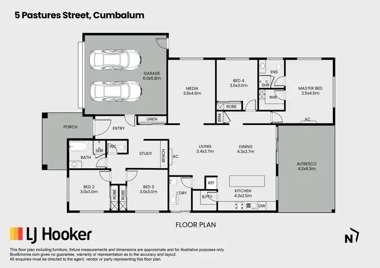 Floorplan of Homely house listing, 5 Pastures Street, Cumbalum NSW 2478