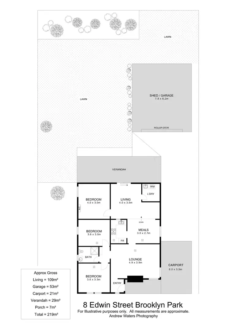 Floorplan of Homely house listing, 8 Edwin Street, Brooklyn Park SA 5032