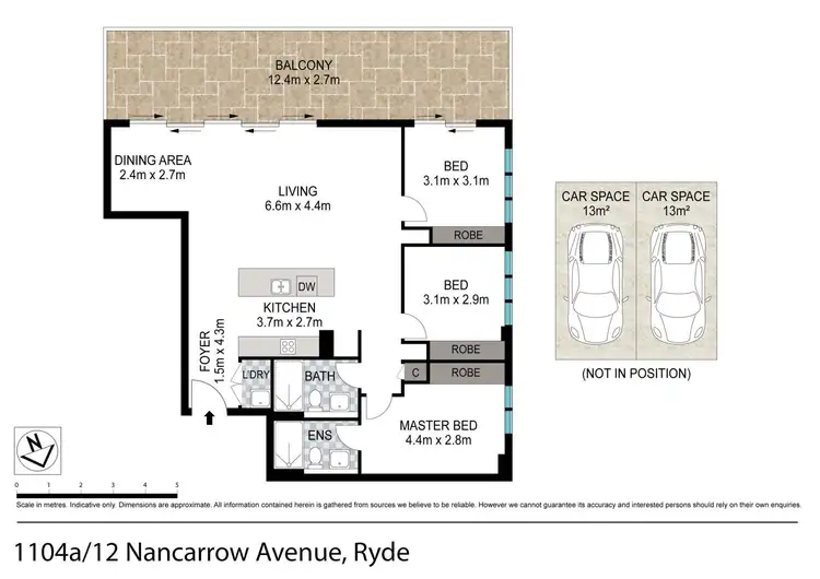 Floorplan of Homely apartment listing, 1104A/12 Nancarrow Avenue, Ryde NSW 2112