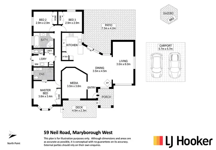 Floorplan of Homely house listing, 59 Neil Road, Maryborough West QLD 4650