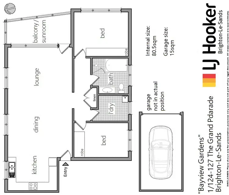 Floorplan of Homely unit listing, 1/124 The Grand Parade, Brighton-Le-Sands NSW 2216
