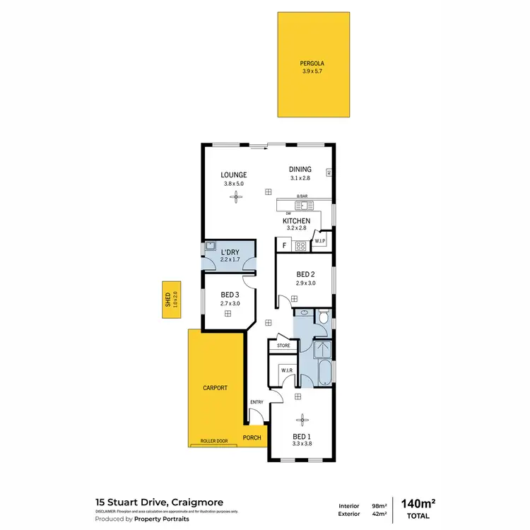 Floorplan of Homely house listing, 15 Stuart Drive, Craigmore SA 5114