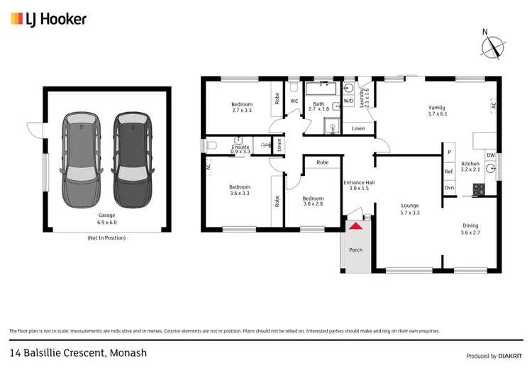 Floorplan of Homely house listing, 14 Balsillie Crescent, Monash ACT 2904