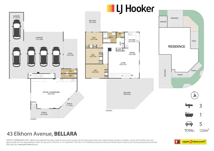 Floorplan of Homely house listing, 43 Elkhorn Avenue, Bellara QLD 4507