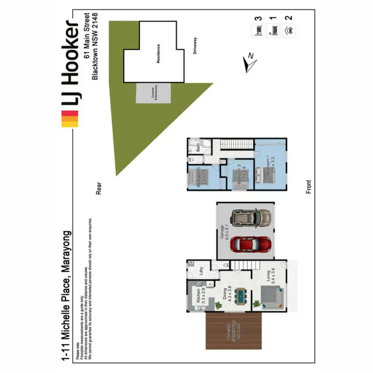 Floorplan of Homely townhouse listing, 1/11 Michelle Place, Marayong NSW 2148