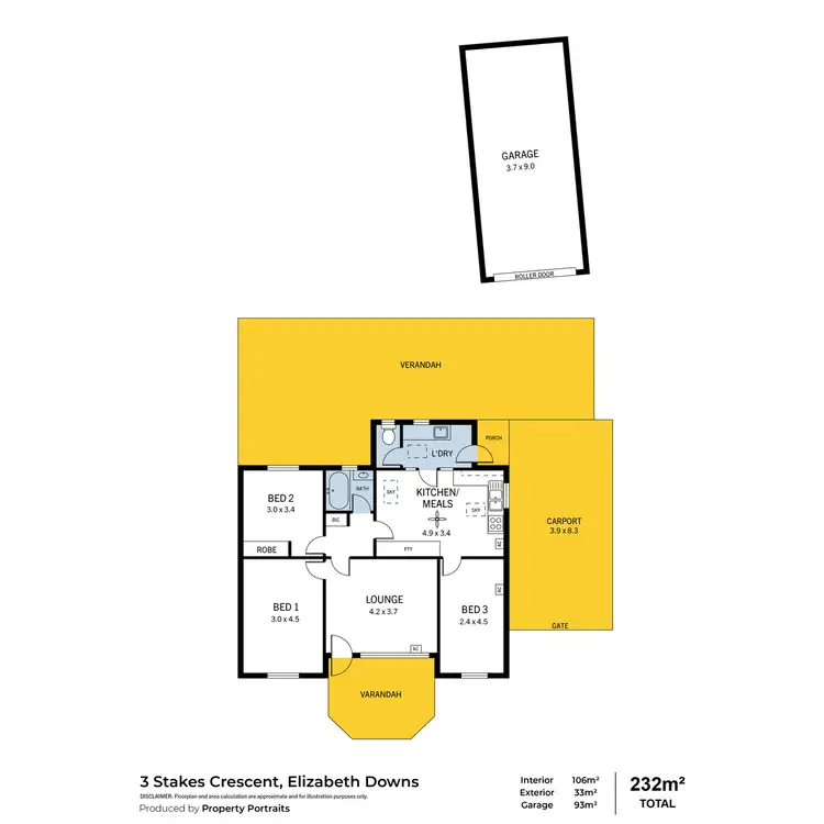Floorplan of Homely house listing, 3 Stakes Crescent, Elizabeth Downs SA 5113