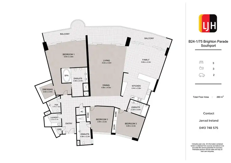 Floorplan of Homely apartment listing, B24-1/75 Brighton Parade, Southport QLD 4215