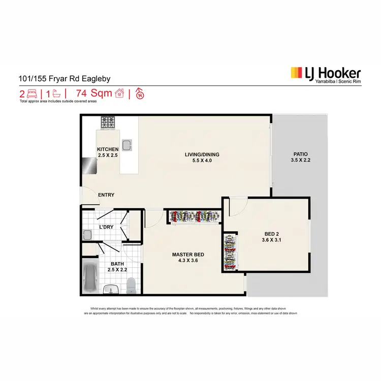 Floorplan of Homely unit listing, 101/155-163 Fryar Road, Eagleby QLD 4207