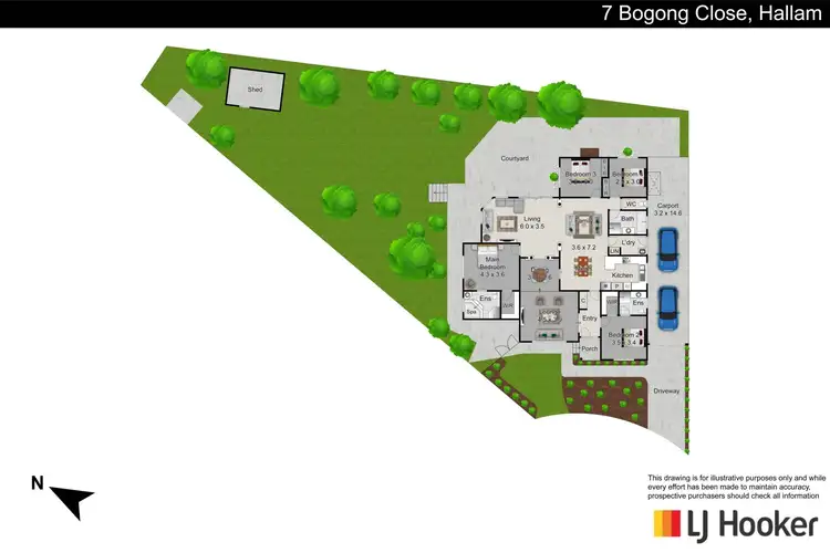 Floorplan of Homely house listing, 7 Bogong Close, Hallam VIC 3803
