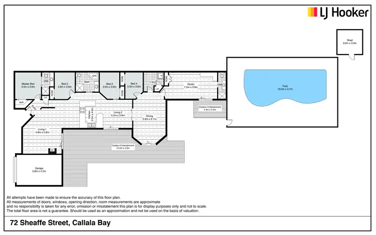 Floorplan of Homely house listing, 72 Sheaffe Street, Callala Bay NSW 2540