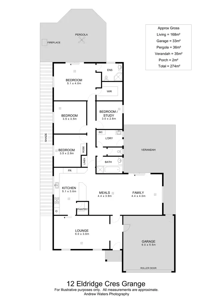 Floorplan of Homely house listing, 12 Eldridge Crescent, Grange SA 5022