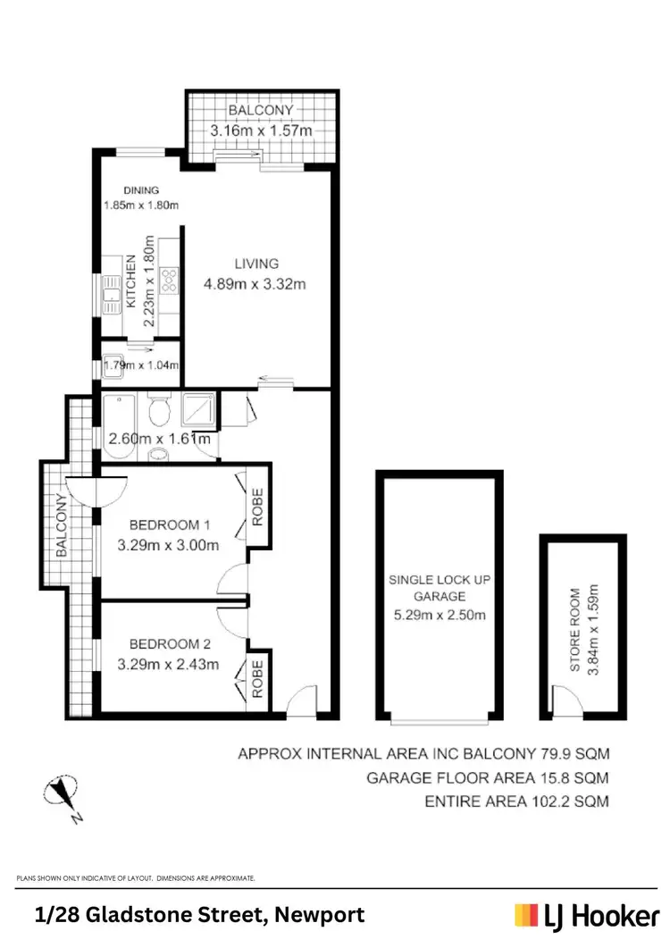 Floorplan of Homely apartment listing, 1/28 Gladstone Street, Newport NSW 2106