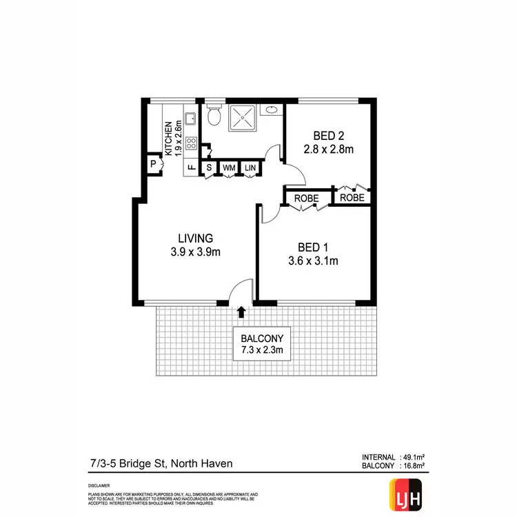 Floorplan of Homely unit listing, 7/3-5 Bridge Street, North Haven NSW 2443