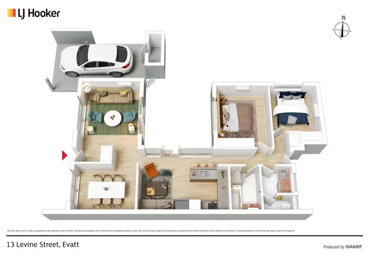 Floorplan of Homely house listing, 13 Levine Street, Evatt ACT 2617