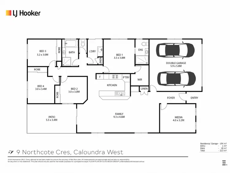 Floorplan of Homely house listing, 9 Northcote Crescent, Caloundra West QLD 4551