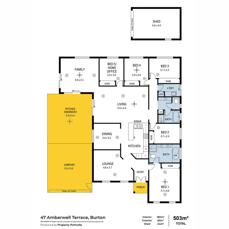 Floorplan of Homely house listing, 47 Amberwell Terrace, Burton SA 5110
