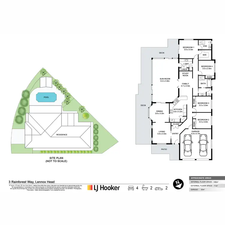 Floorplan of Homely house listing, 3 Rainforest Way, Lennox Head NSW 2478