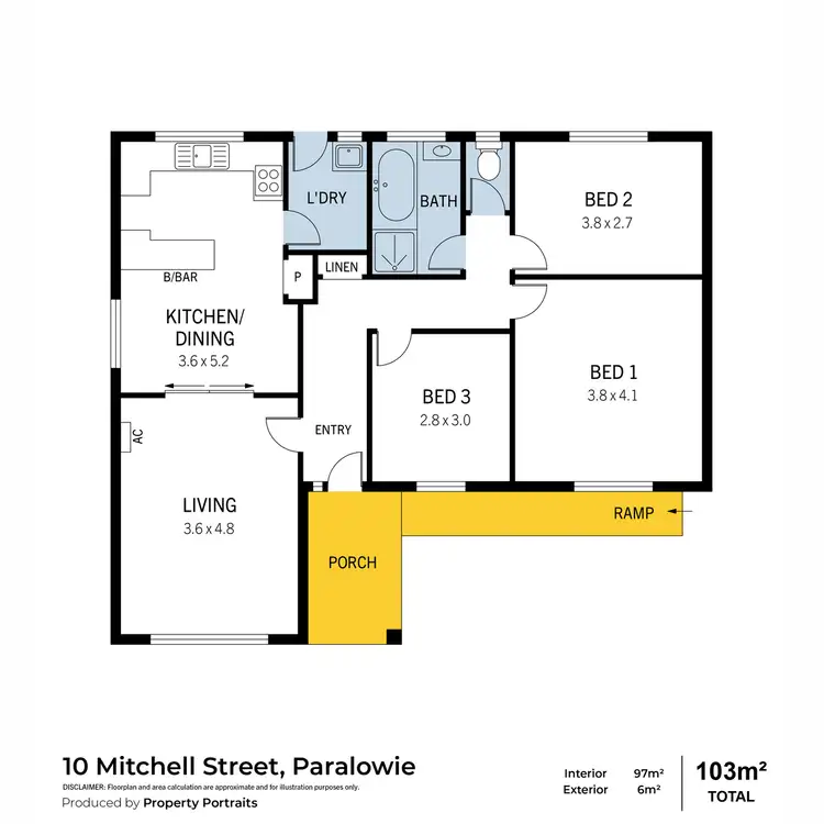 Floorplan of Homely house listing, 10 Mitchell Street, Paralowie SA 5108
