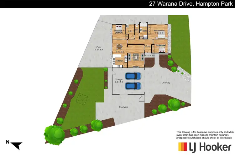 Floorplan of Homely house listing, 27 Warana Drive, Hampton Park VIC 3976