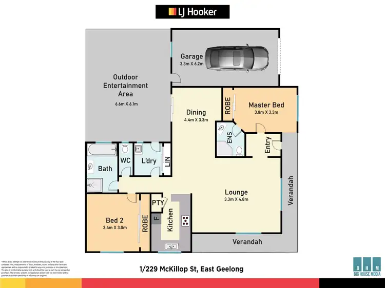 Floorplan of Homely unit listing, 1/229 Mckillop Street, East Geelong VIC 3219