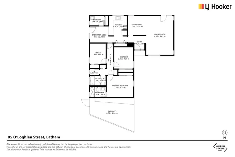 Floorplan of Homely house listing, 85 O'Loghlen Street, Latham ACT 2615