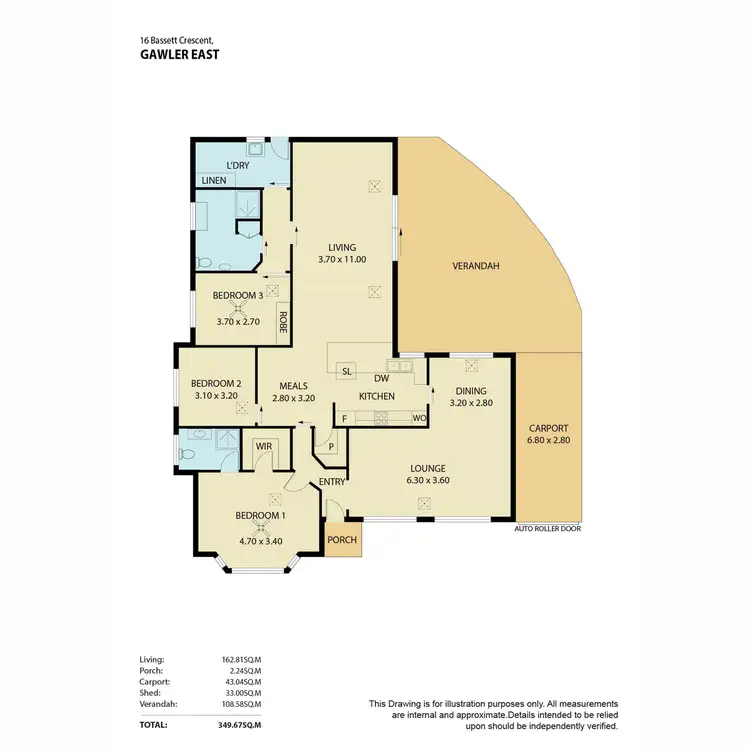 Floorplan of Homely house listing, 16 Bassett Crescent, Gawler East SA 5118