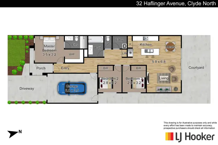 Floorplan of Homely house listing, 32 Haflinger Avenue, Clyde North VIC 3978