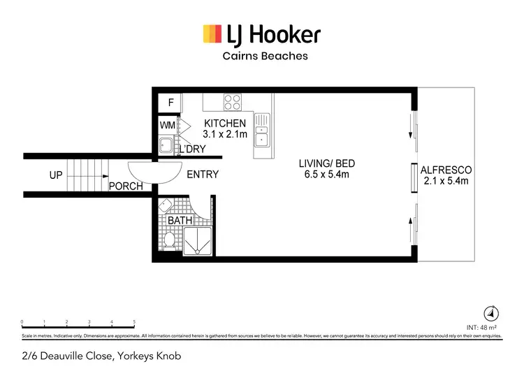 Floorplan of Homely studio listing, 2/6 Deauville Close, Yorkeys Knob QLD 4878
