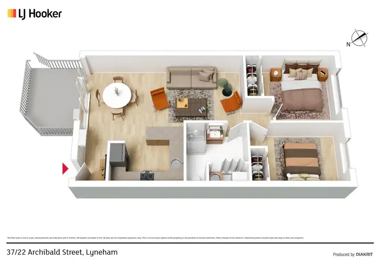 Floorplan of Homely unit listing, 37/22 Archibald Street, Lyneham ACT 2602