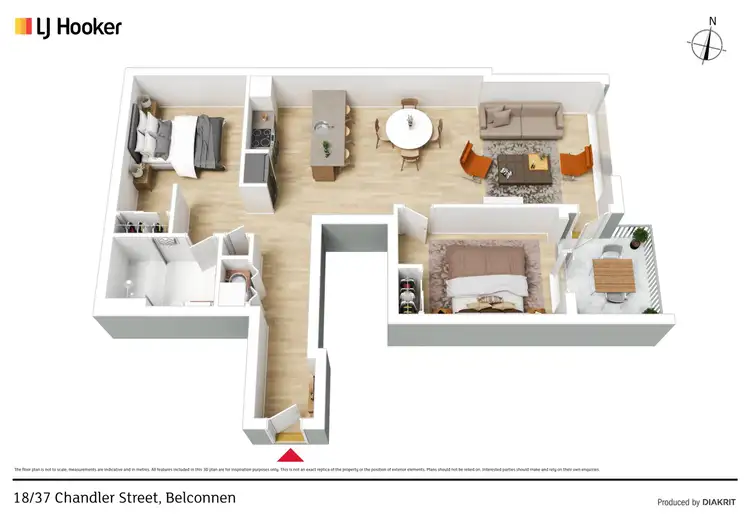 Floorplan of Homely unit listing, 18/37 Chandler Street, Belconnen ACT 2617