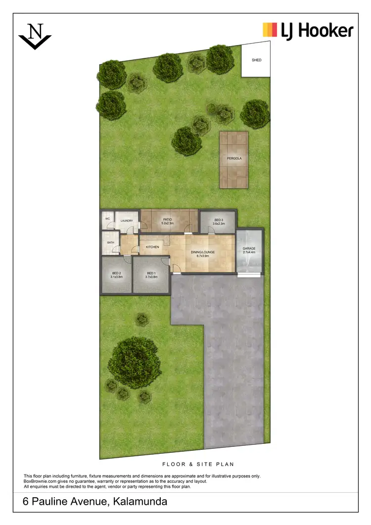 Floorplan of Homely house listing, 6 Pauline Avenue, Kalamunda WA 6076