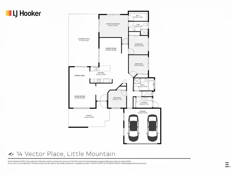 Floorplan of Homely house listing, 14 Vector Place, Little Mountain QLD 4551