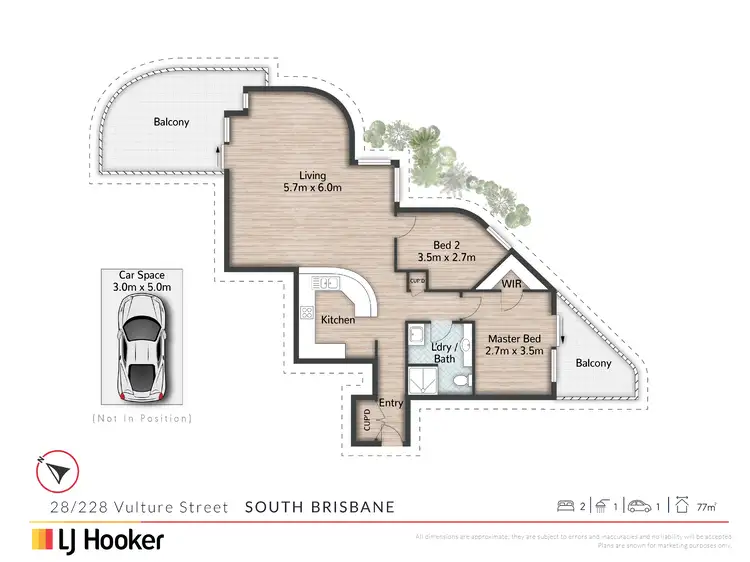 Floorplan of Homely unit listing, Unit 28/228 Vulture Street, South Brisbane QLD 4101
