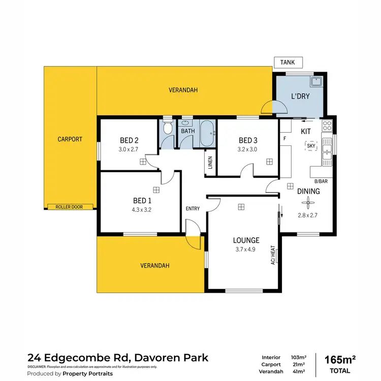 Floorplan of Homely house listing, 24 Edgecombe Road, Davoren Park SA 5113