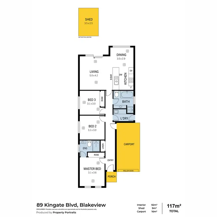 Floorplan of Homely house listing, 89 Kingate Boulevard, Blakeview SA 5114