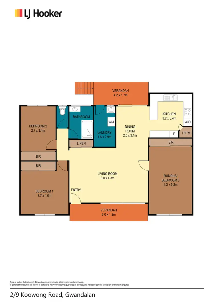 Floorplan of Homely semi-detached listing, 2/9 Koowong Road, Gwandalan NSW 2259