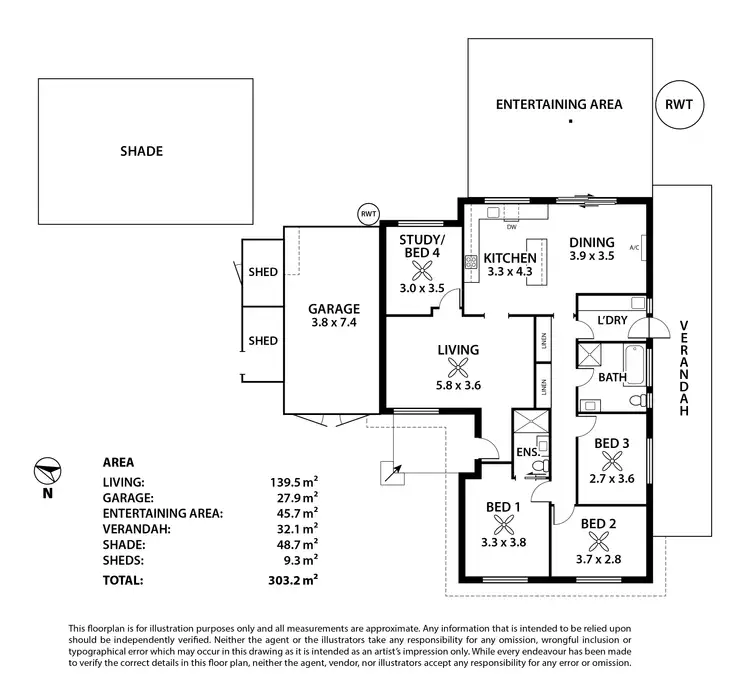 Floorplan of Homely house listing, 7 West Terrace, Littlehampton SA 5250