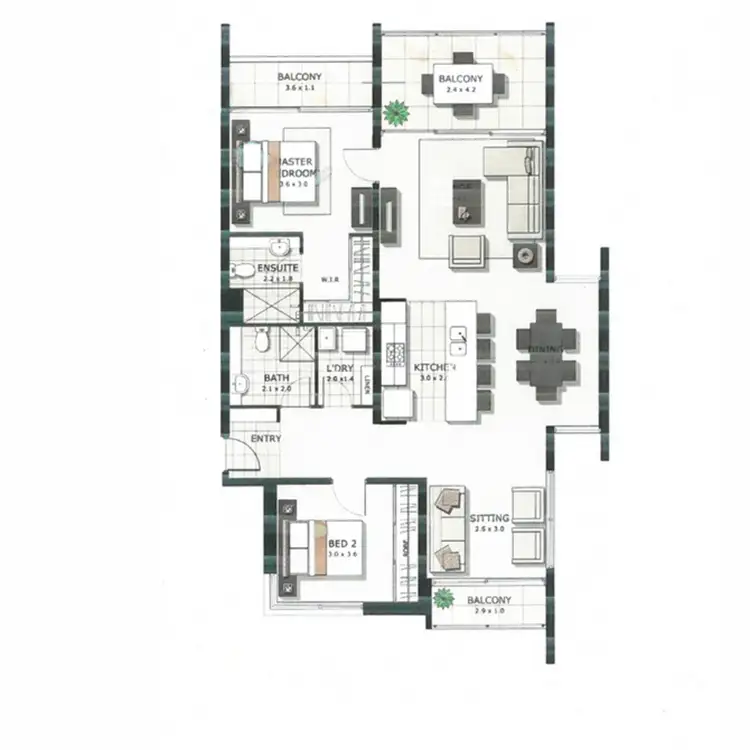 Floorplan of Homely apartment listing, 26/154 Musgrave Avenue, Southport QLD 4215