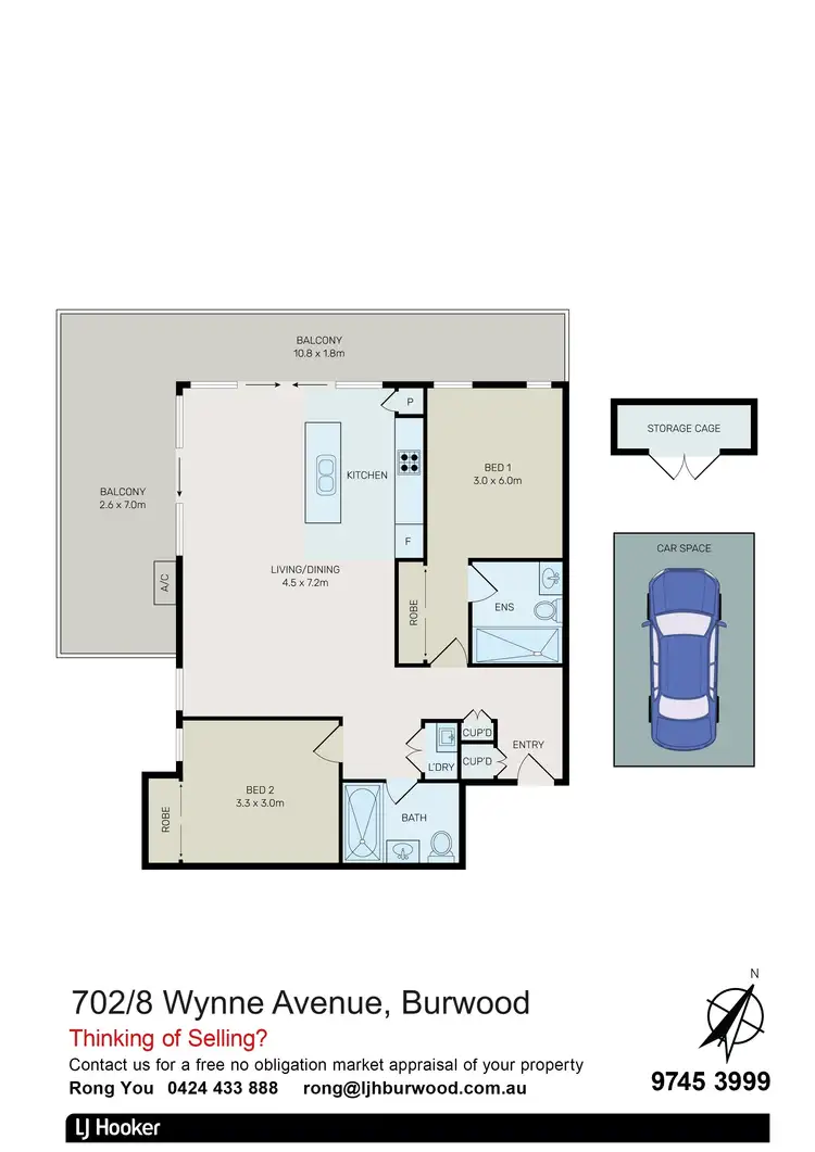 Floorplan of Homely apartment listing, C702/8 Wynne Avenue, Burwood NSW 2134