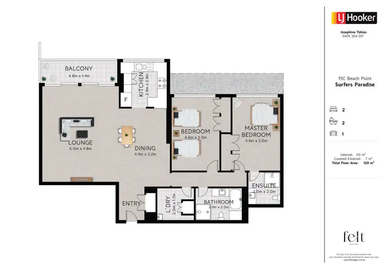 Floorplan of Homely apartment listing, 15C/3277 Surfers Paradise Boulevard, Surfers Paradise QLD 4217