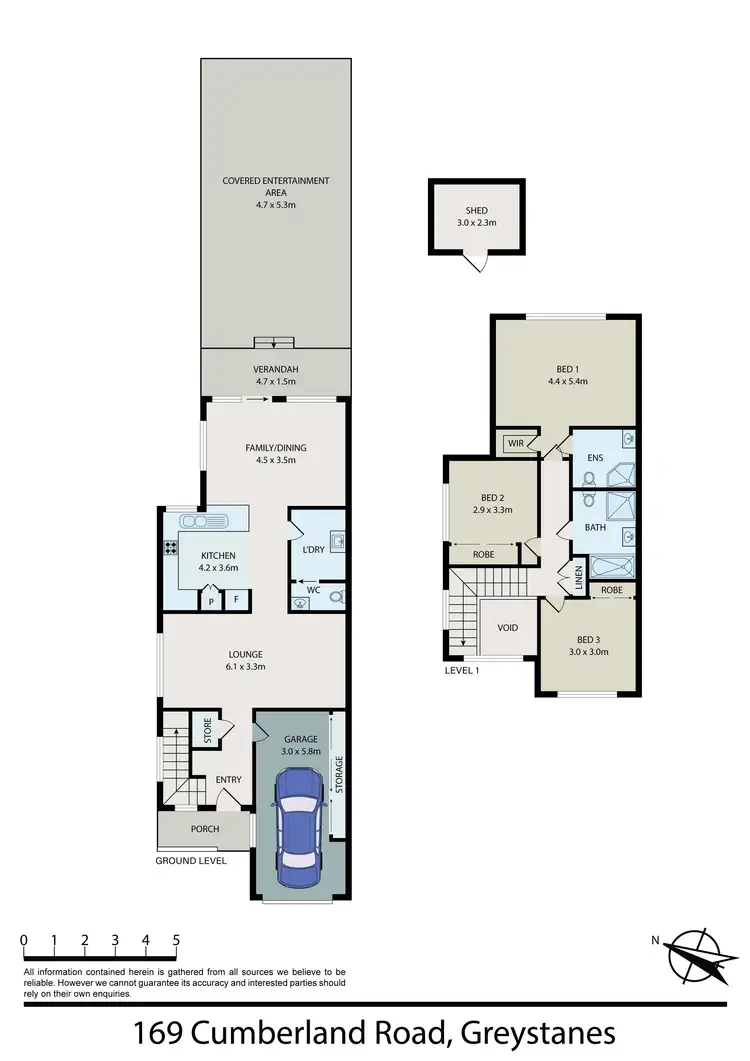Floorplan of Homely semi-detached listing, 169 Cumberland Road, Greystanes NSW 2145