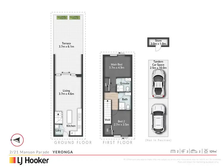 Floorplan of Homely townhouse listing, 2/21 Manson Parade, Yeronga QLD 4104