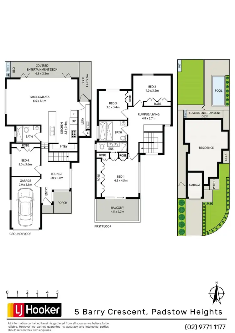 Floorplan of Homely semi-detached listing, 5 Barry Crescent, Padstow Heights NSW 2211